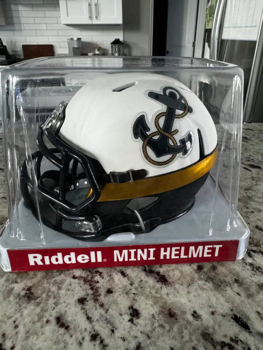 Navy Midshipmen Mini Speed Football Helmet Anchor - NCAA Helmets