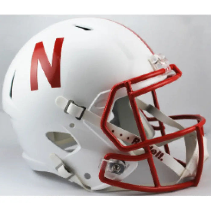Nebraska Cornhuskers White Full Size Speed Replica Football Helmet- NCAA Helmets