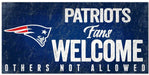 New England Patriots Fans Welcome Wood Sign Signs/Plaques - Welcome