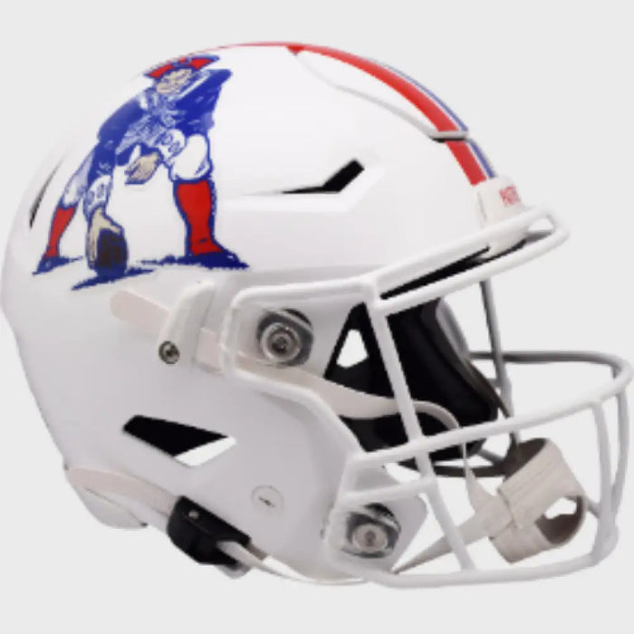 New England Patriots Full Size 1982 to 1989 SpeedFlex Throwback Football Helmet - NFL Helmets