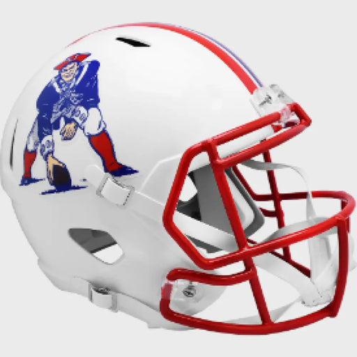 New England Patriots Full Size 1990 to 1992 Speed Replica Throwback Helmet - NFL Helmets