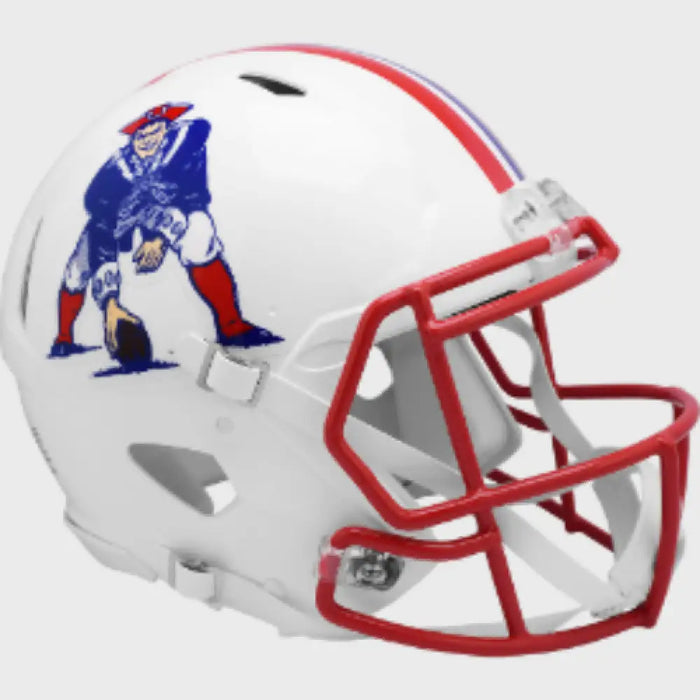 New England Patriots Full Size Authentic 1990 to 1992 Speed Throwback Football Helmet - NFL Helmets
