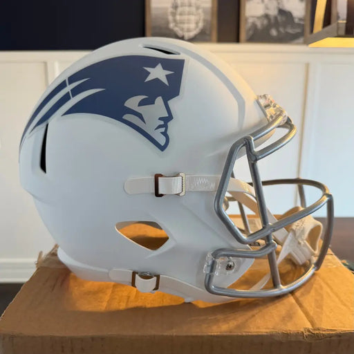 New England Patriots Full Size Speed Replica Football Helmet 2025 Rivalries - NFL Helmets
