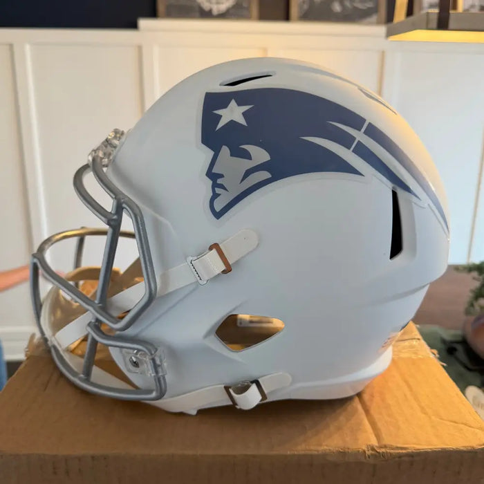 New England Patriots Full Size Speed Replica Football Helmet 2025 Rivalries - NFL Helmets