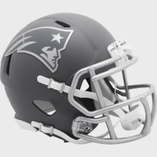 New England Patriots NFL Mini Speed Football Helmet SLATE NFL Helmets