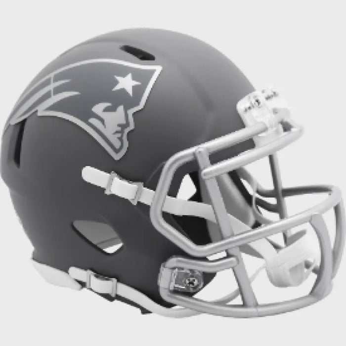 New England Patriots NFL Mini Speed Football Helmet SLATE NFL Helmets