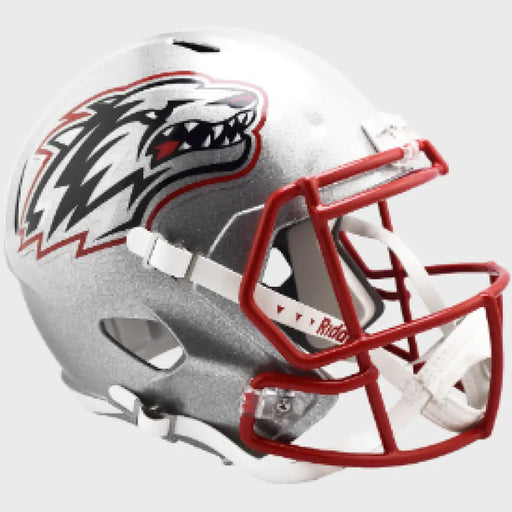 New Mexico Lobos Full Size Speed Replica Football Helmet Silver- NCAA Helmets