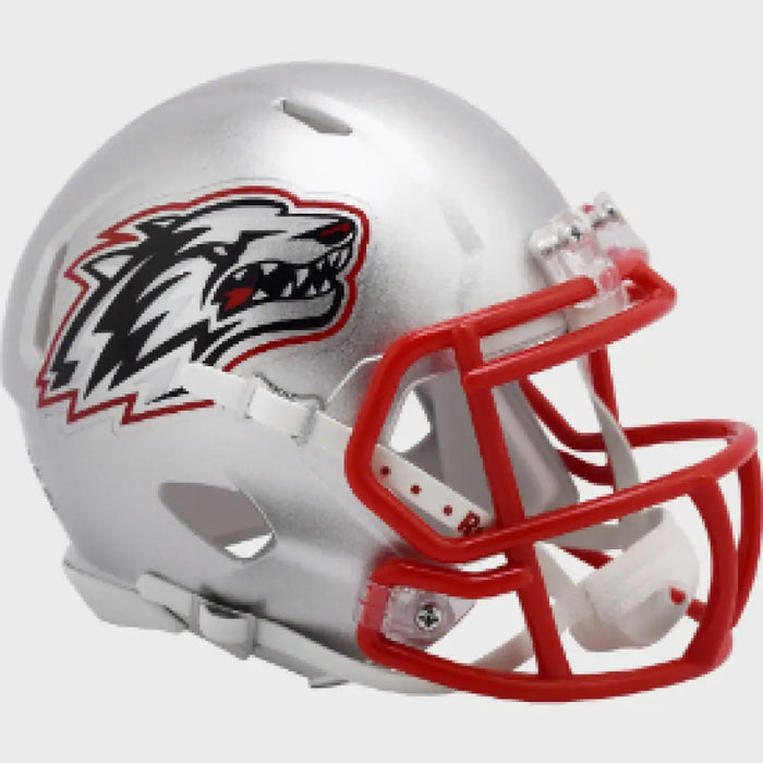 New Mexico Lobos NCAA Mini Speed Football Helmet Silver- NCAA Helmets