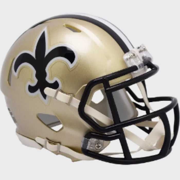 New Orleans Saints 1976 to 1999 Riddell Mini Speed Throwback Helmet - NFL Helmets