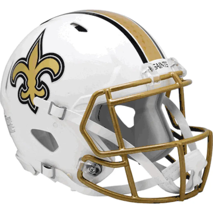 New Orleans Saints Full Size Authentic Speed Football Helmet 2025 Alternate On-Field - NFL Helmets