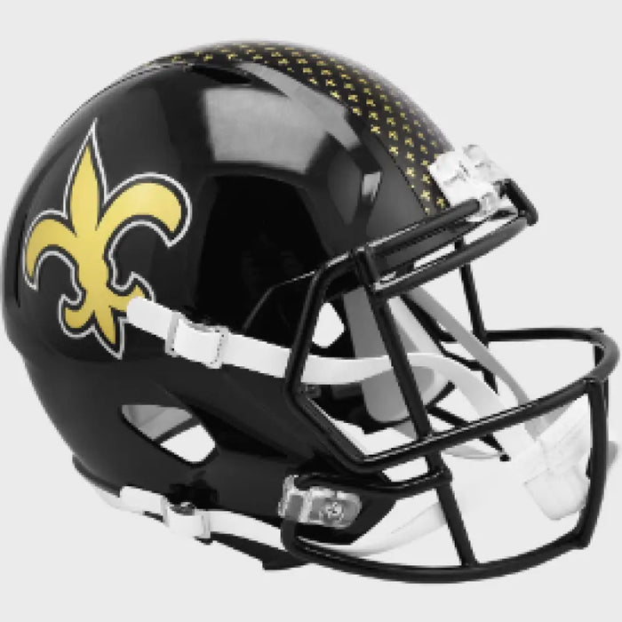 New Orleans Saints Full Size Speed Replica Football Helmet 2022 Alternate - NFL Helmets