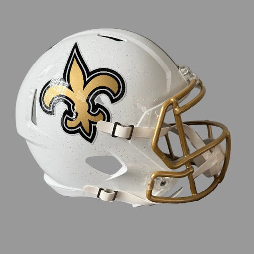 New Orleans Saints Full Size Speed Replica Football Helmet 2025 Alternate On-Field - NFL Helmets
