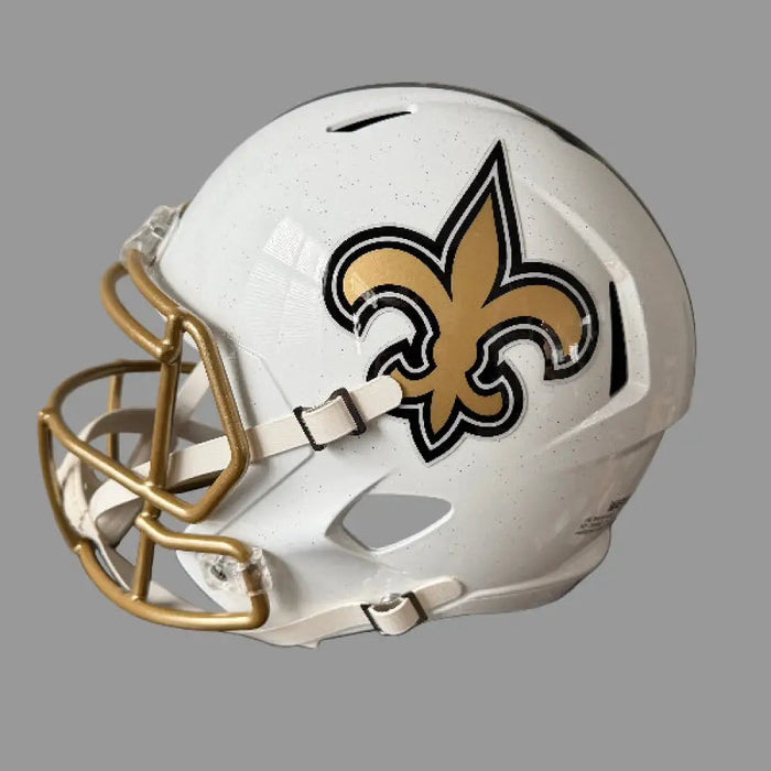 New Orleans Saints Full Size Speed Replica Football Helmet 2025 Alternate On-Field - NFL Helmets