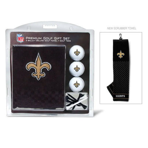 New Orleans Saints Golf Gift Set with Embroidered Towel Golf Gift Set
