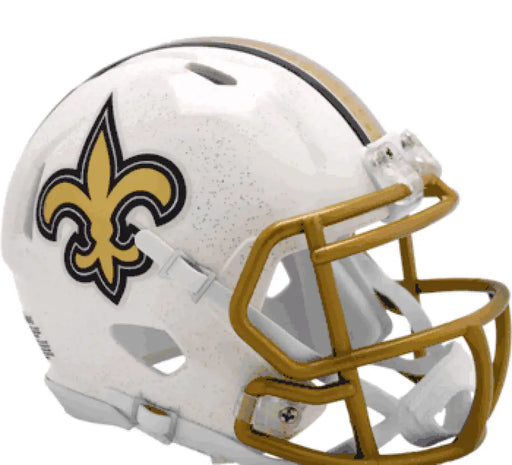 New Orleans Saints NFL Mini Speed Football Helmet 2025 Alternate On-Field Helmets