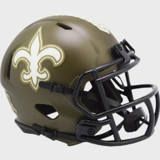 New Orleans Saints SALUTE TO SERVICE Mini Speed Football Helmet - NFL Helmets