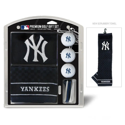 New York Yankees Golf Gift Set with Embroidered Towel Golf Gift Set