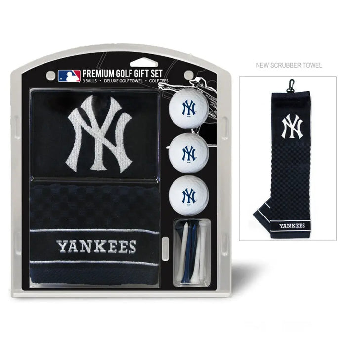 New York Yankees Golf Gift Set with Embroidered Towel Golf Gift Set