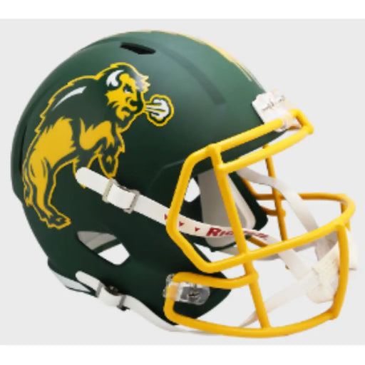 North Dakota State Bison Full Size Speed Replica Football Helmet Flat Green NCAA Helmets