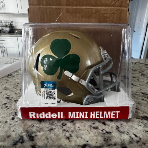 Notre Dame Fighting Irish NCAA Mini Speed Football Helmet Shamrock Helmets