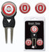 Ohio State Buckeyes Golf Divot Tool with 3 Markers Golf Ball Markers