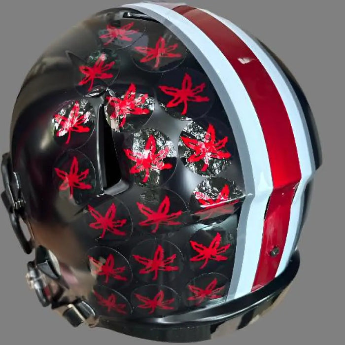 Ohio State Buckeyes Speed Full Size Replica Football Helmet Satin Black with Red Buckeyes - NCAA Helmets