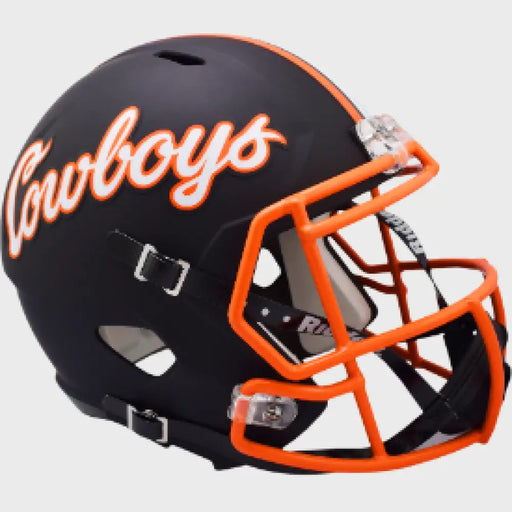 Oklahoma State Cowboys Full Size Speed Replica Football Helmet Matte Black- NCAA Helmets