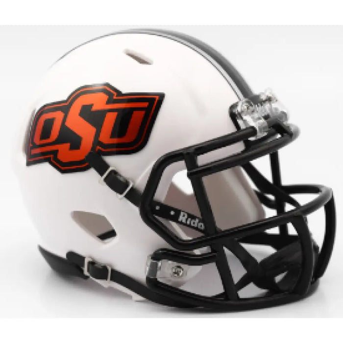 Oklahoma State Cowboys NCAA Mini Speed Football Helmet Chrome Decal - NCAA Helmets