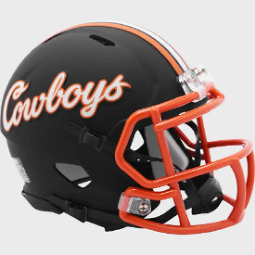 Oklahoma State Cowboys NCAA Mini Speed Football Helmet Matte Black- NCAA Helmets