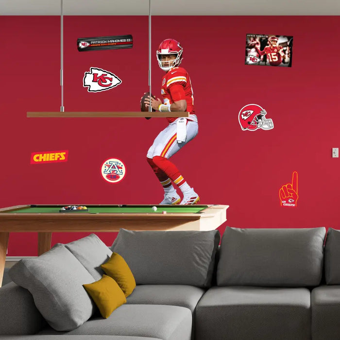 Patrick Mahomes II - RealBig Arrowhead Ace Collection - Official NFL - Kansas City Chiefs - Reusable Vinyl Wall Decals