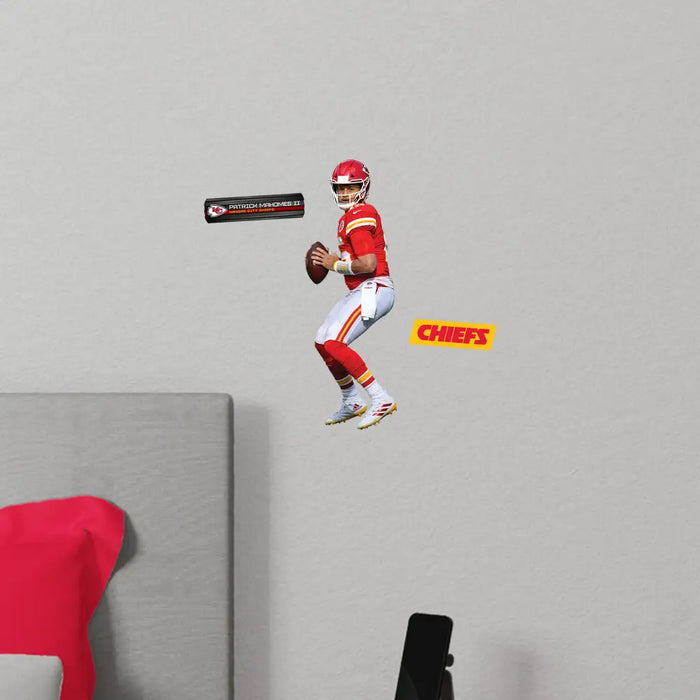 Patrick Mahomes II - RealBig Arrowhead Ace Collection - Official NFL - Kansas City Chiefs - Reusable Vinyl Wall Decals