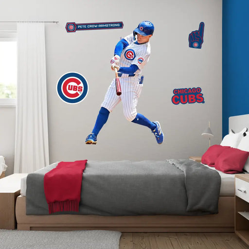 Pete Crow-Armstrong - RealBig Collection - Official MLB - Chicago Cubs - Reusable Vinyl Wall Decals LARGE (Life-Size)