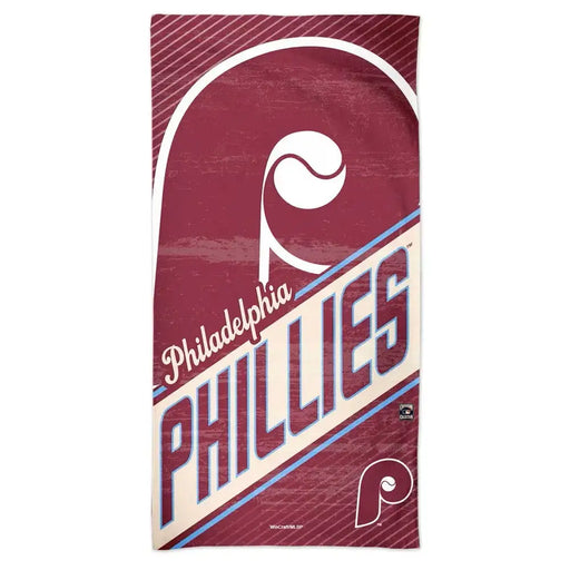 Philadelphia Phillies Retro Towel 30x60 Spectra Beach Style Beach Towel