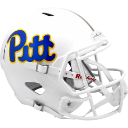 Pittsburgh Panthers Full Size Speed Replica Football Helmet White - NCAA Helmets