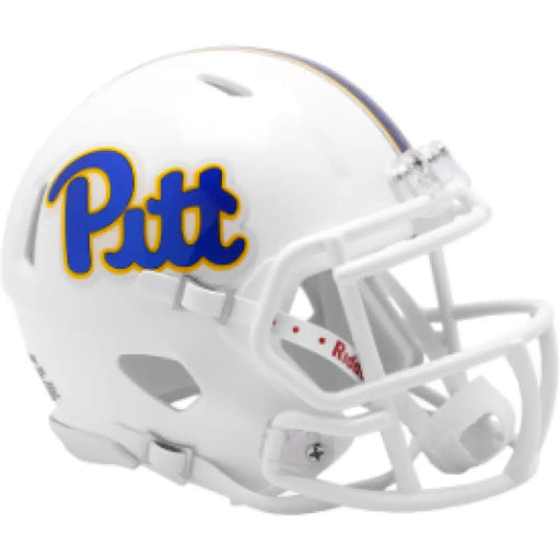Pittsburgh Panthers NCAA Mini Speed Football Helmet White- NCAA Helmets