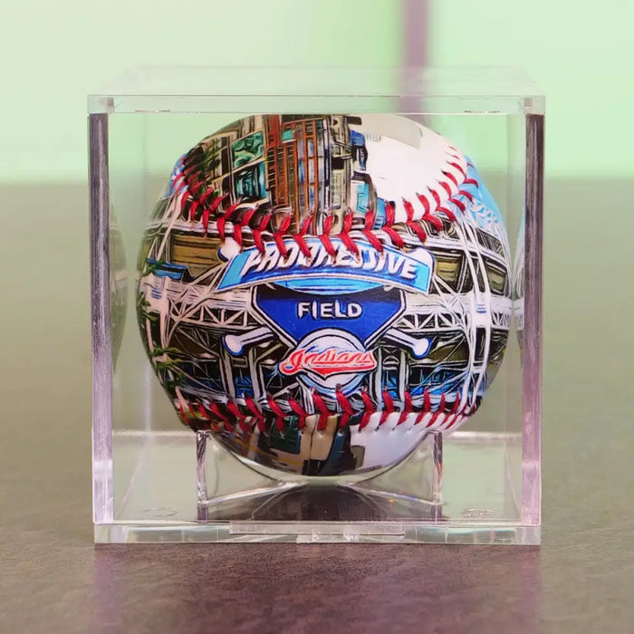 Progressive Field Baseball (Cleveland Guardians) Baseball + Case Baseball