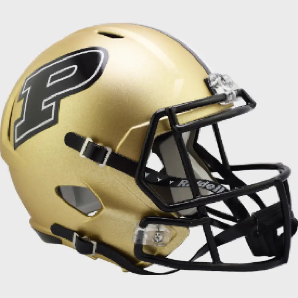 Purdue Boilermakers Full Size Speed Replica Football Helmet Gold- NCAA ...