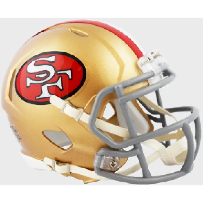 San Francisco 49ers 1964 to 1995 Riddell Mini Speed Throwback Helmet - NFL Helmet