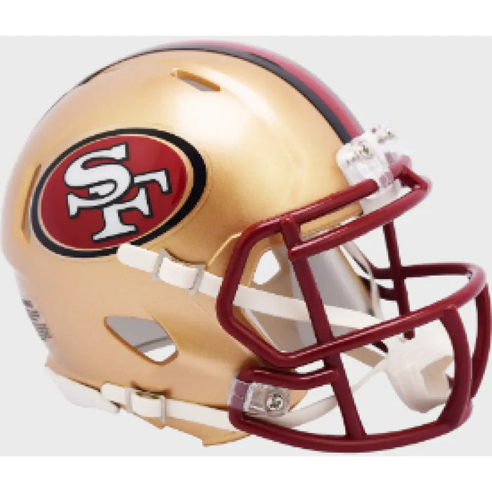 San Francisco 49ers 1996 to 2008 Riddell Mini Speed Throwback Helmet- NFL Sports Collectibles