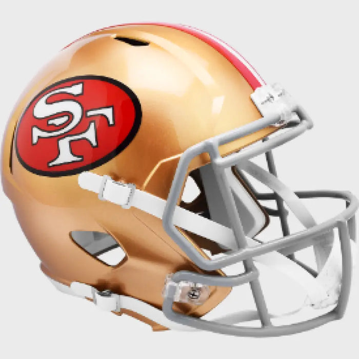 San Francisco 49ers Full Size 1964 to 1995 Speed Replica Throwback Football Helmet- NFL Sports Collectibles