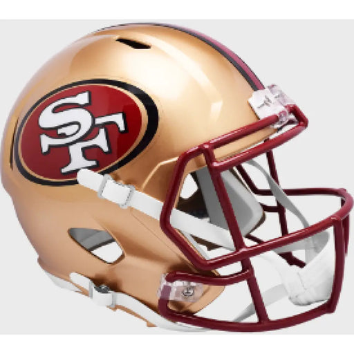 San Francisco 49ers Full Size 1996 to 2008 Speed Replica Throwback Helmet - NFL Sports Collectibles