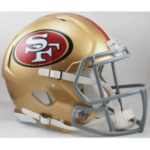 San Francisco 49ers Full Size Authentic Revolution Speed Football Helmet - NFL Helmets