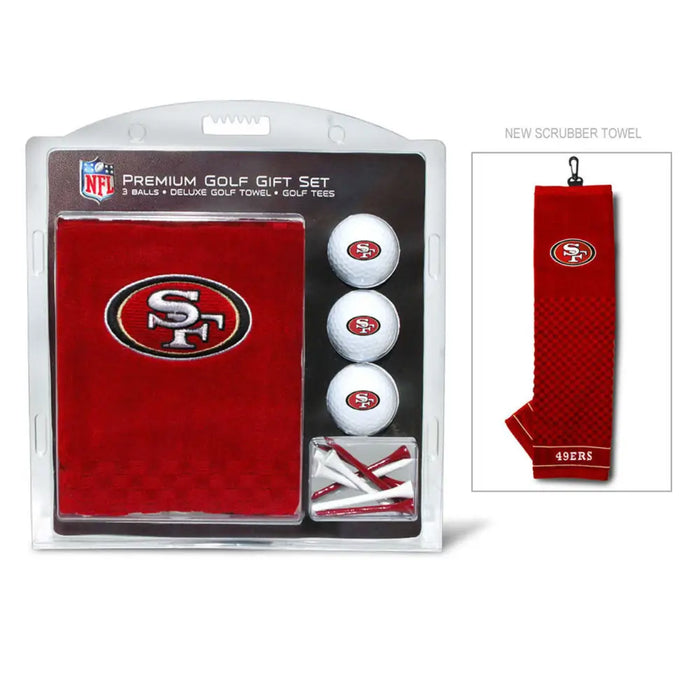 San Francisco 49ers Golf Gift Set with Embroidered Towel Golf Gift Set