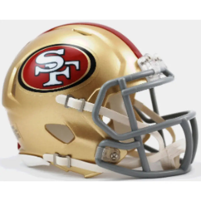 San Francisco 49ers Mini Speed Football Helmet - NFL Sports Collectibles