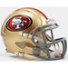 San Francisco 49ers Mini Speed Football Helmet - NFL Sports Collectibles