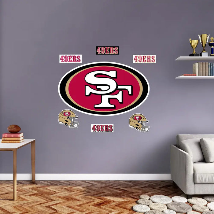 San Francisco 49ers - RealBig Logo Collection - Official NFL - Reusable Vinyl Wall Decals Vinyl Die-Cut Logo