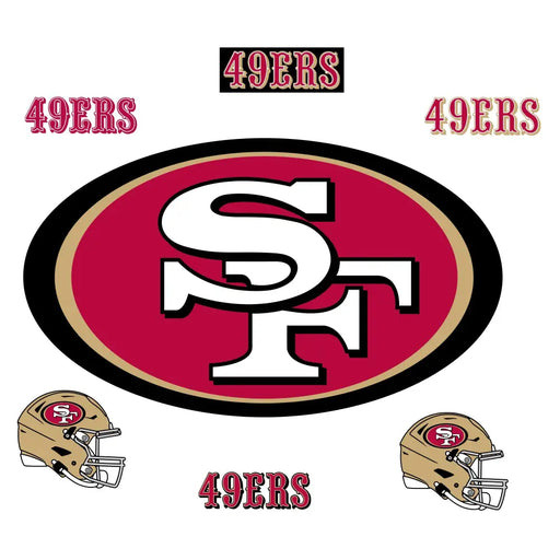 San Francisco 49ers - RealBig Logo Collection - Official NFL - Reusable Vinyl Wall Decals Vinyl Die-Cut Logo