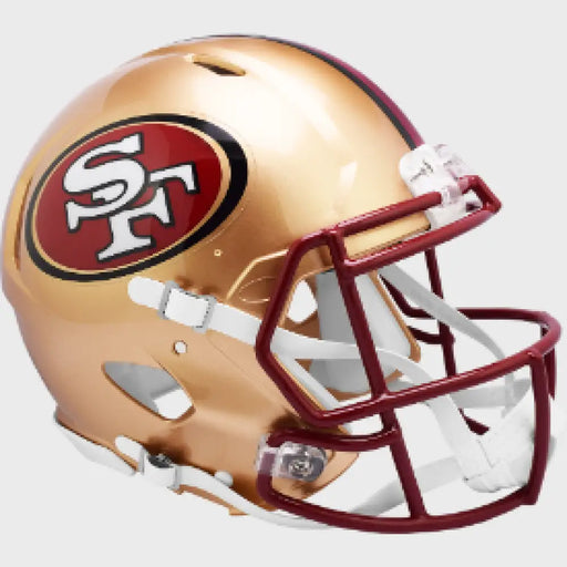 San Francisco Full Size Authentic 49ers 1996 to 2008 Speed Throwback Football Helmet - NFL Sports Collectibles