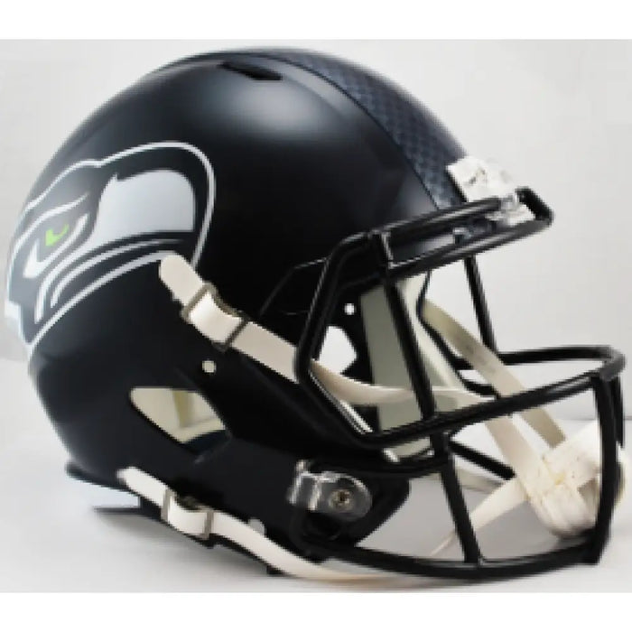 Seattle Seahawks Full Size Speed Replica Football Helmet Matte Navy - NFL Sports Collectibles