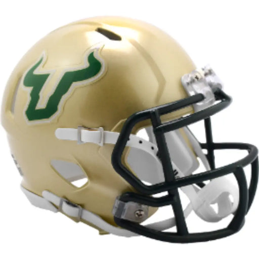South Florida Bulls NCAA Mini Speed Football Helmet Gold- NCAA Helmets